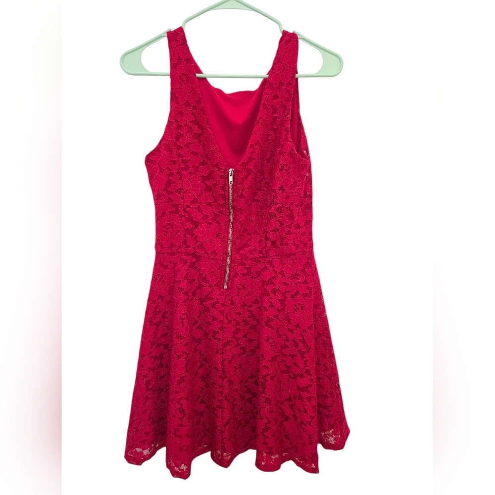 🌹 Speechless Red Lace Fit & Flare Dress – Size 11 - Picture 4 of 6
